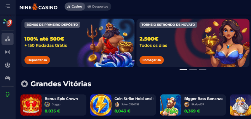 Site oficial do Nine Casino